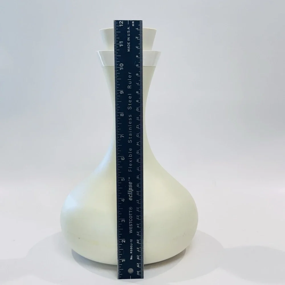 Vintage Therm Ware by‎ David Douglas Genie Bottle Caraffe w Lid White Ivory USA
